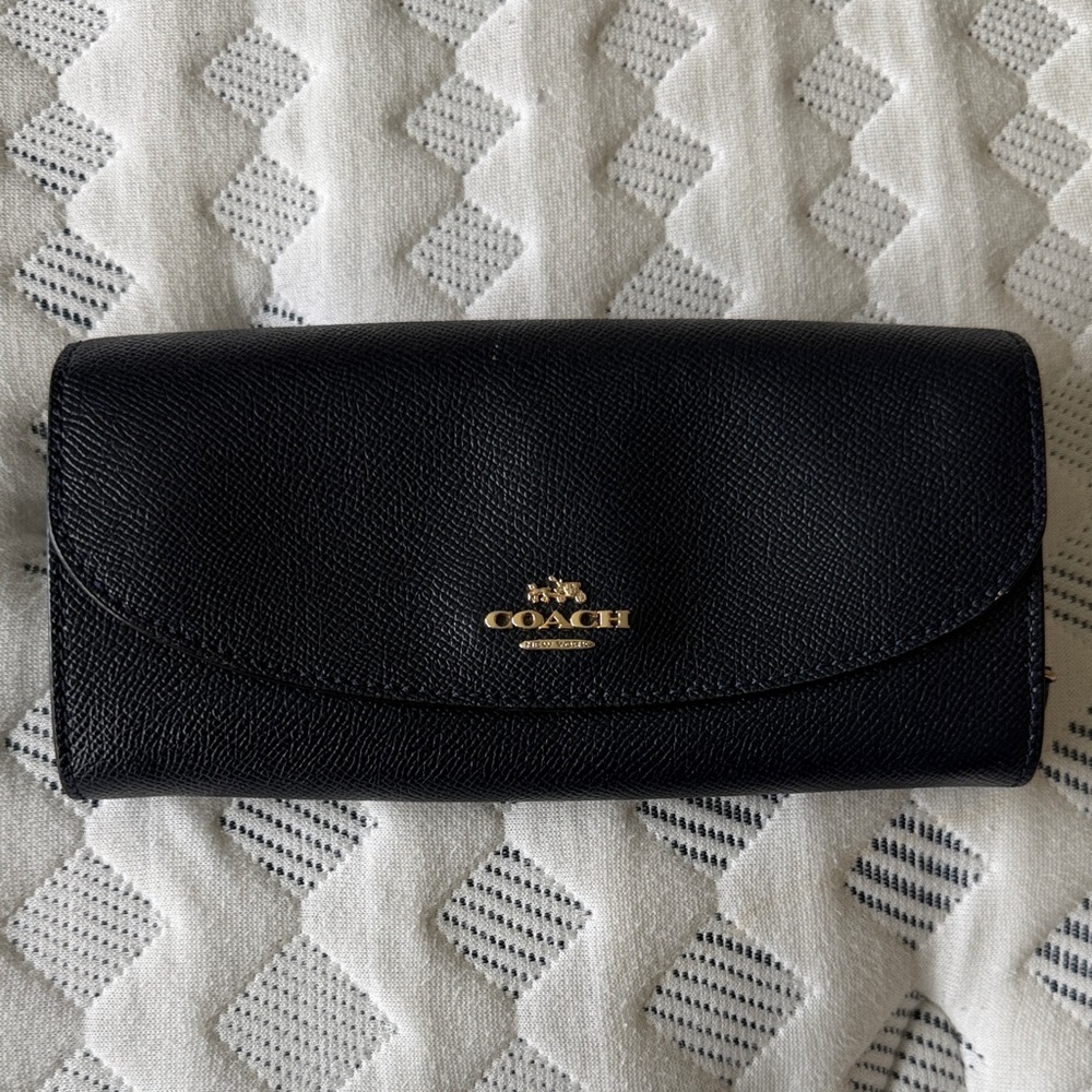 Coach Blue Leather Wallet